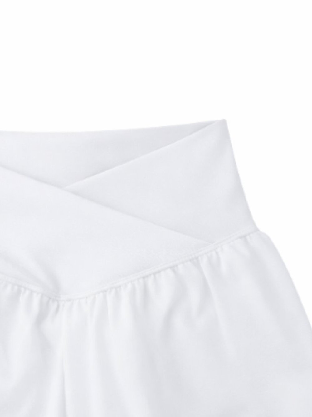 Aerie Offline Crossover Waist White Shorts - Size XS - Picture 2 of 4